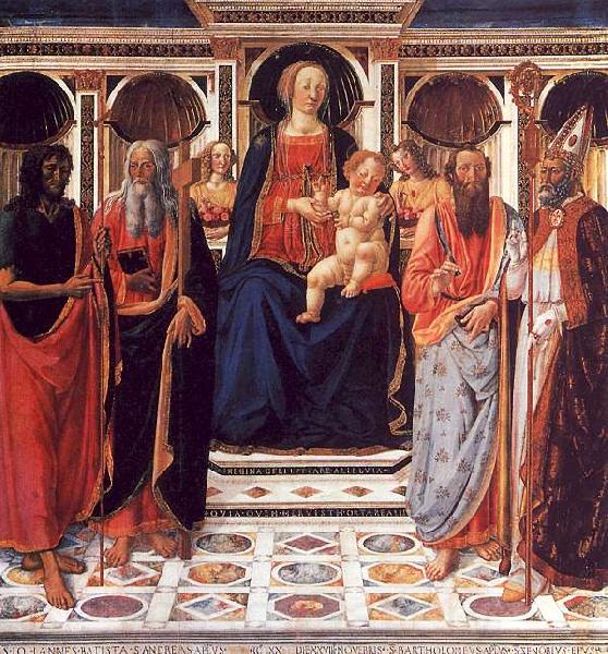 Cosimo Rosselli The Virgin and Child Enthroned with Saints Germany oil painting art